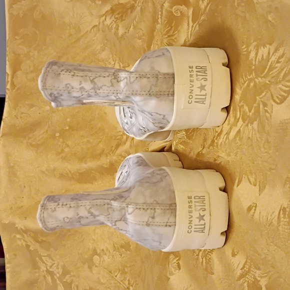 CONVERSE Platform Women's High-Top   Gray Marble and White Women's 11.0 Men 9.0 - Picture 8 of 12